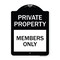 Signmission Private Parking Members Only Heavy-Gauge Aluminum Architectural Sign A-DES-BW-1824-23255 - alternate 1